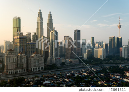 Kuala Lumpur city skyline and skyscrapers Kuala Lumpur city skyline and skyscrapers 45061811