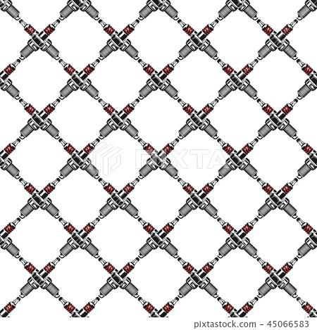 Spark plugs Pattern. Garage Seamless symbols.... - Stock Illustration ...