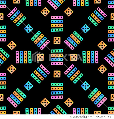 Watercolor hand painted geometric seamless pattern. Abstract background in modern style for surface 45066935
