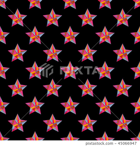 Watercolor hand painted stars seamless pattern. Abstract geometrical background for surface designs Watercolor hand painted stars seamless pattern. Abstract geometrical background for surface designs 45066947