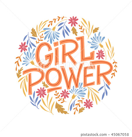 Hand Lettering Girl 03 - Stock Illustration [45067058] - PIXTA