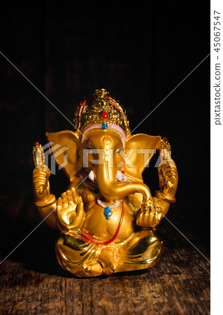 Ganesha statue on white 45067547