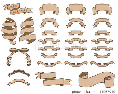 Hand-painted ribbon material - Stock Illustration [45067910] - PIXTA