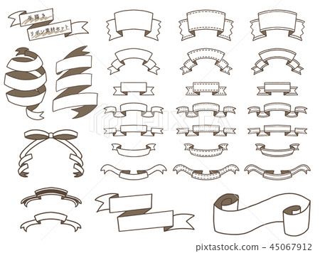 Hand-painted ribbon material - Stock Illustration [45067912] - PIXTA