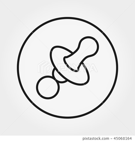 Nipple. Universal Icon. Vector. Editable Thin line. 45068164