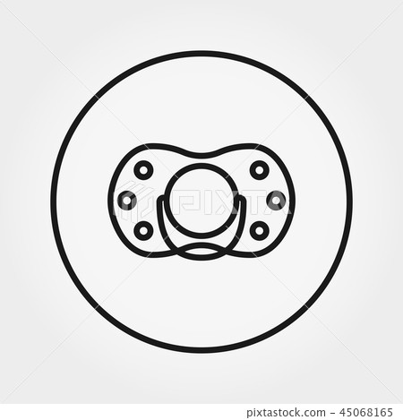 Nipple. Universal Icon. Vector. Editable Thin line. 45068165