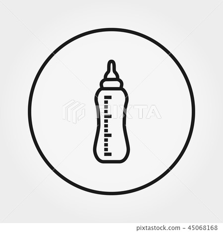 Feeding bottle. Universal Icon. Vector. Editable Thin line. 45068168