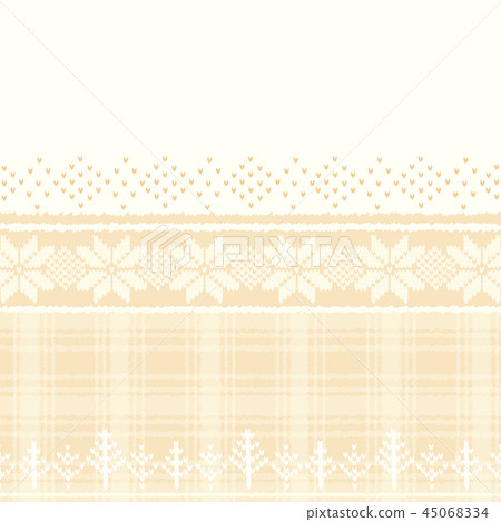 Background of nordic knit and check Background of nordic knit and check 45068334
