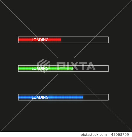 Progress loading bar with lighting. Concept... - Stock Illustration ...