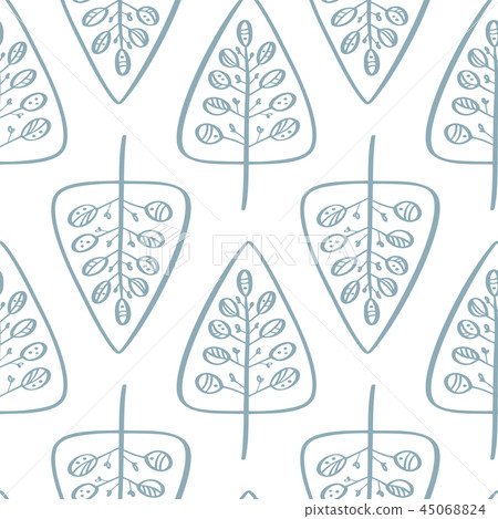 Christmas vector tree seamless pattern in... - Stock Illustration ...