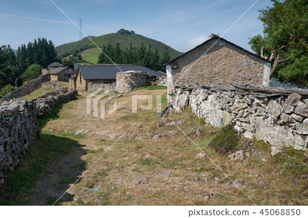 Village, Asturias, Camino de Santiago trail, Spain Village, Asturias, Camino de Santiago trail, Spain 45068850