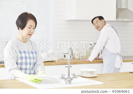 洗碗，廚房，情侶 45069061