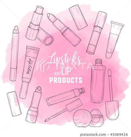 Types of lipsticks and lip glosses Types of lipsticks and lip glosses 45069416