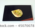 Japanese sweets chestnuts fallen leaves autumn 45070078