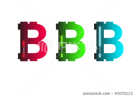 Business concept. Vector illustration. Bitcoin progress loading bar with lighting Business concept. Vector illustration. Bitcoin progress loading bar with lighting 45070223