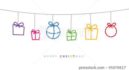 colorful christmas decorations hanging 45070617