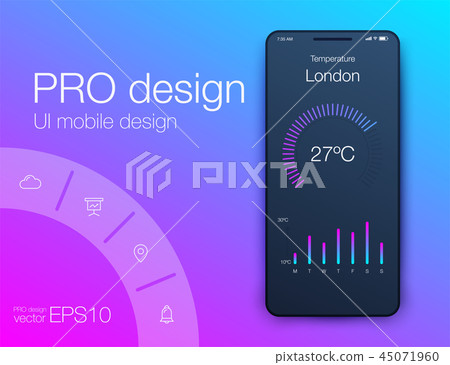 Mobile phone application for analytics. Stock vector Mobile phone application for analytics. Stock vector 45071960