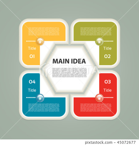 Infographic Template for Business 4  steps diagram 45072677