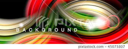 Mixing color waves on black, liquid flowing shapes Mixing color waves on black, liquid flowing shapes 45073807