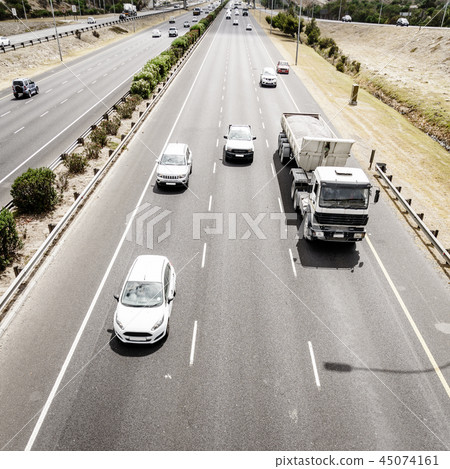 Highway traffic in Cape Town Highway traffic in Cape Town 45074161