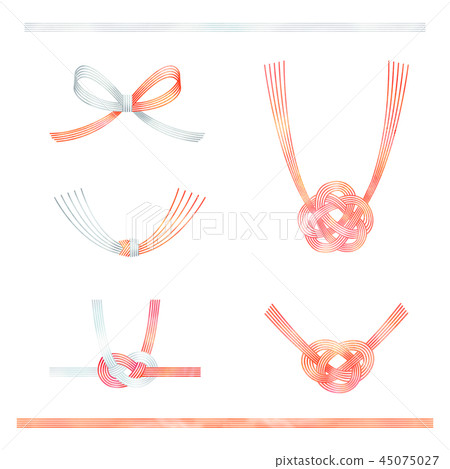 Mizuhiki knot (red and white) 45075027