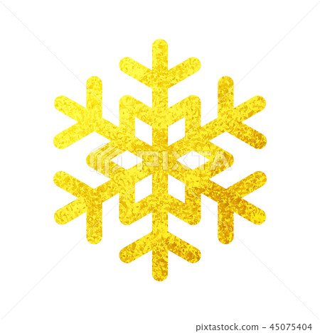 Snowflake golden icon. Christmas and winter theme - Stock Illustration ...