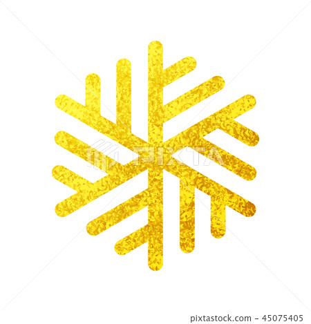 Snowflake golden icon. Christmas and winter theme - Stock Illustration ...