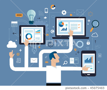 Man connect for marketing Man connect for marketing 45075483