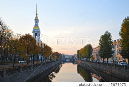 view of the Kryukov canal in the morning 45075975