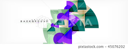 Trendy circles composition geometric background 45076202