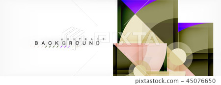 Triangles and circle geometric background Triangles and circle geometric background 45076650