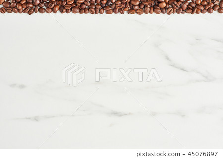 Coffee on marble background. 45076897