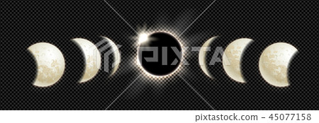 Vector illustration set of moon phases 45077158
