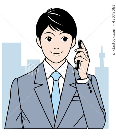 Businessman smartphone 45078063