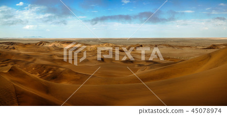 Landscape with sand dunes near Swakopmund Namibia Landscape with sand dunes near Swakopmund Namibia 45078974