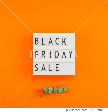 Black friday sale text on white lightbox Black friday sale text on white lightbox 45079010