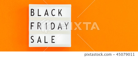 Black friday sale text on white lightbox Black friday sale text on white lightbox 45079011