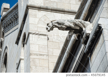 Gargoyle statue on Basilica Coeur Sacre 45079145