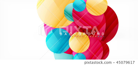 Glossy colorful circles abstract background, modern geometric design Glossy colorful circles abstract background, modern geometric design 45079617