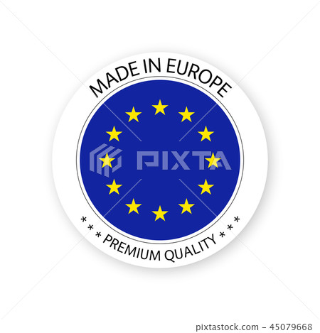 Modern vector Made in Europe label Modern vector Made in Europe label 45079668