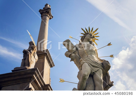 Saint Sebastian shot with arrows martyr statue Saint Sebastian shot with arrows martyr statue 45080198