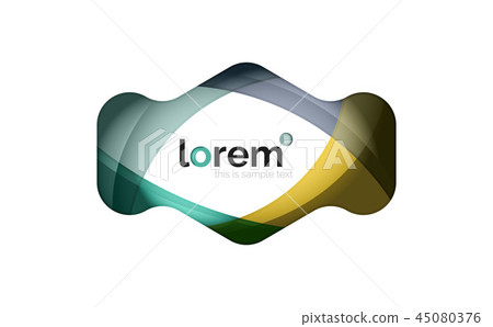 Abstract geometric design logo made of flowing elements Abstract geometric design logo made of flowing elements 45080376