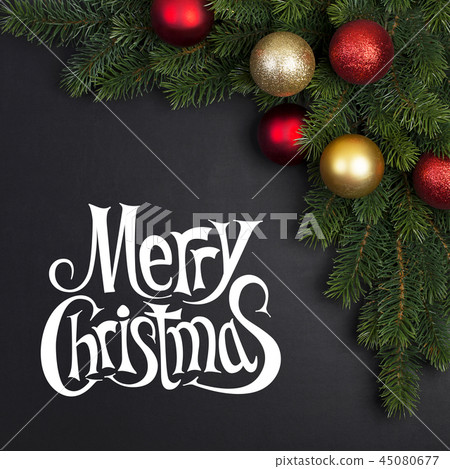 The branch of a Christmas tree The branch of a Christmas tree 45080677