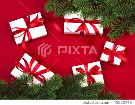 White gift boxes White gift boxes 45080749