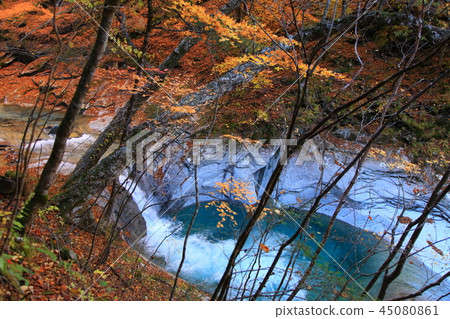 Autumn waterfall Autumn waterfall 45080861