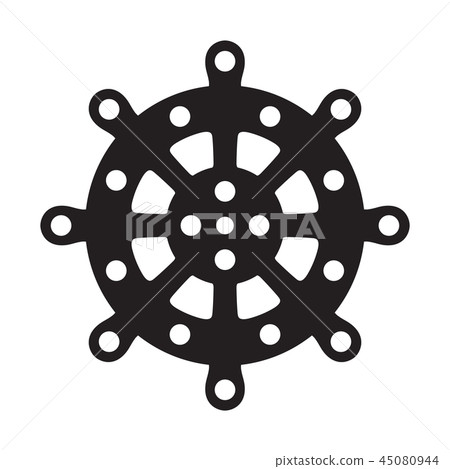 Helm vector icon logo boat Anchor Nautical  45080944