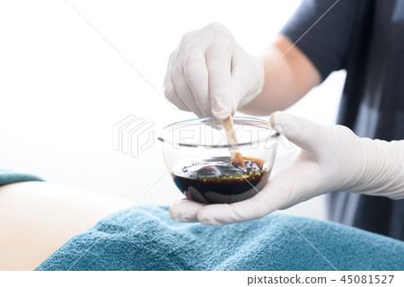 Hair Removal Waxing Hair Removal Delicate Zone Stock Photo