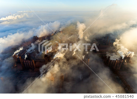 Pipes of the plant in the city of Mariupol. Ukraine 45081540