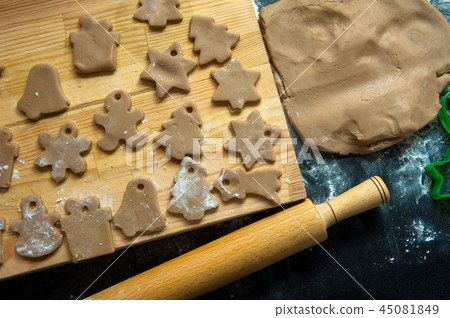 Christmas homemade cookies preparation. 45081849