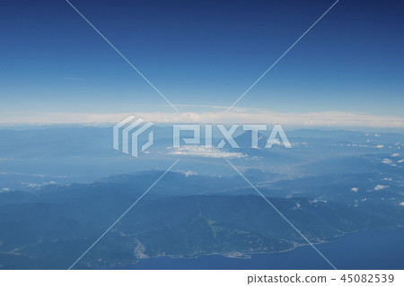 從飛機富士和伊豆半島 45082539